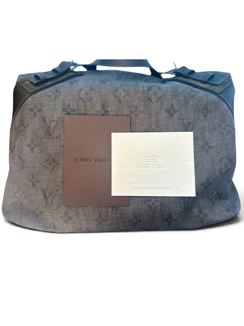 Louis Vuitton Denim Monogram Kaki Sac Large Weekender bag AUTHENTIC! (PM200162) - Picture 15 of 16